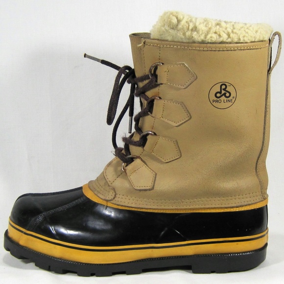 Pro Line Tan/Brown Leather Duck Boots Size: 10M main image 6
